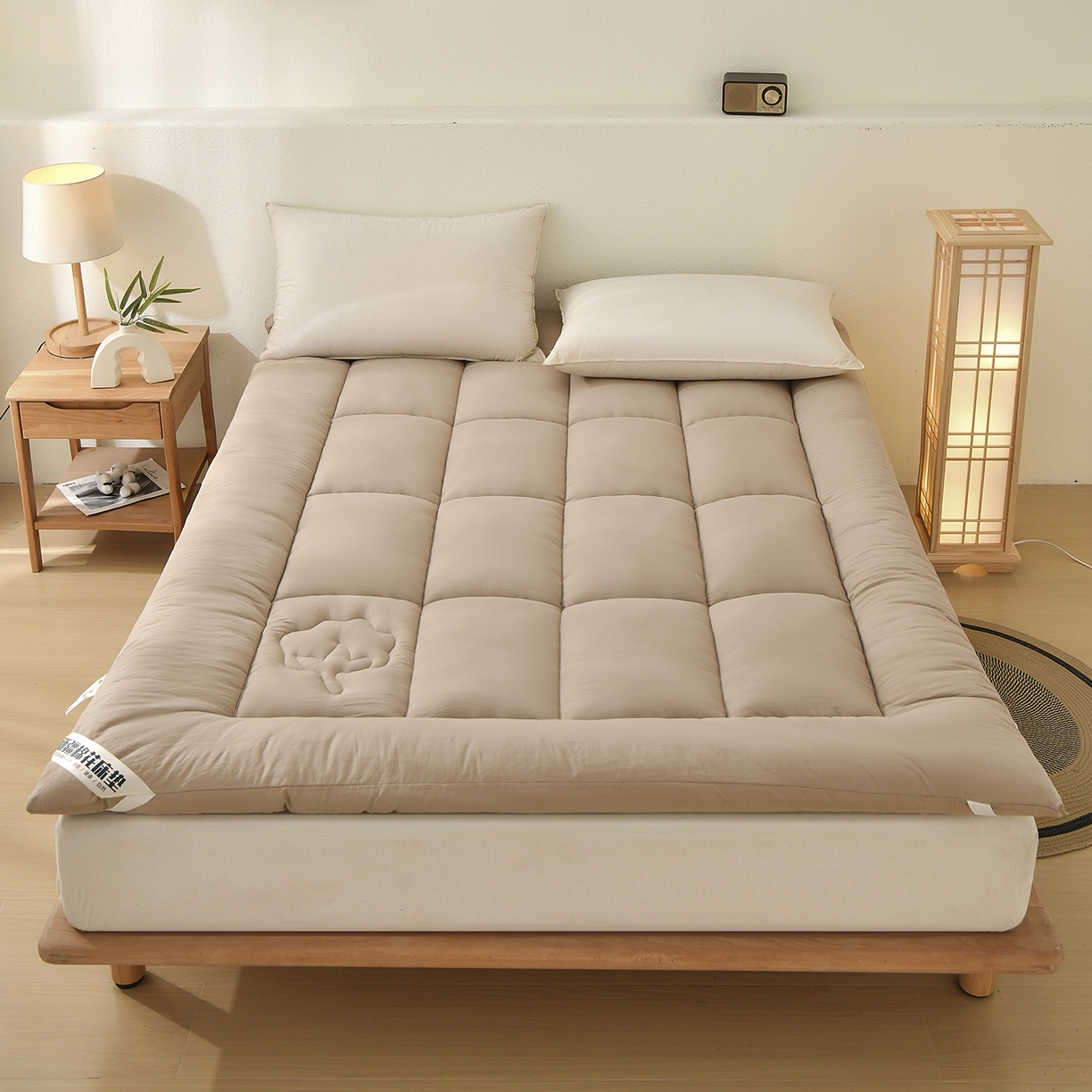 91家纺网 家纺一手货源 找家纺 初相识被业 2025新款新疆棉花床垫学生宿舍床褥子垫被软垫棉花垫子 咖色