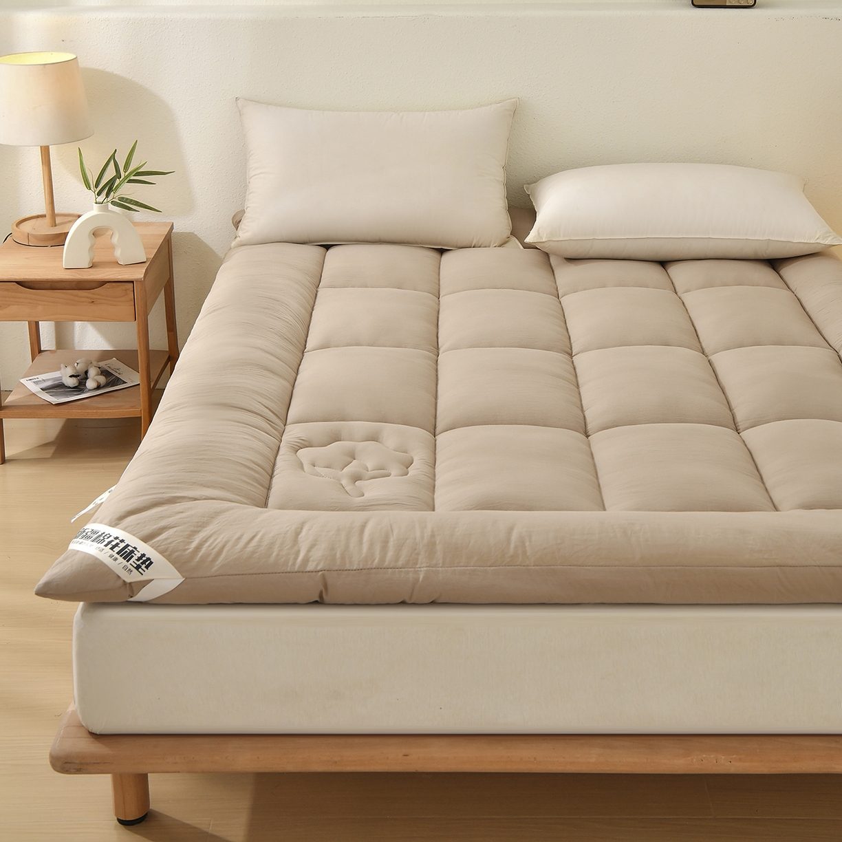 91家纺网 家纺一手货源 找家纺 初相识被业 2025新款新疆棉花床垫学生宿舍床褥子垫被软垫棉花垫子 咖色