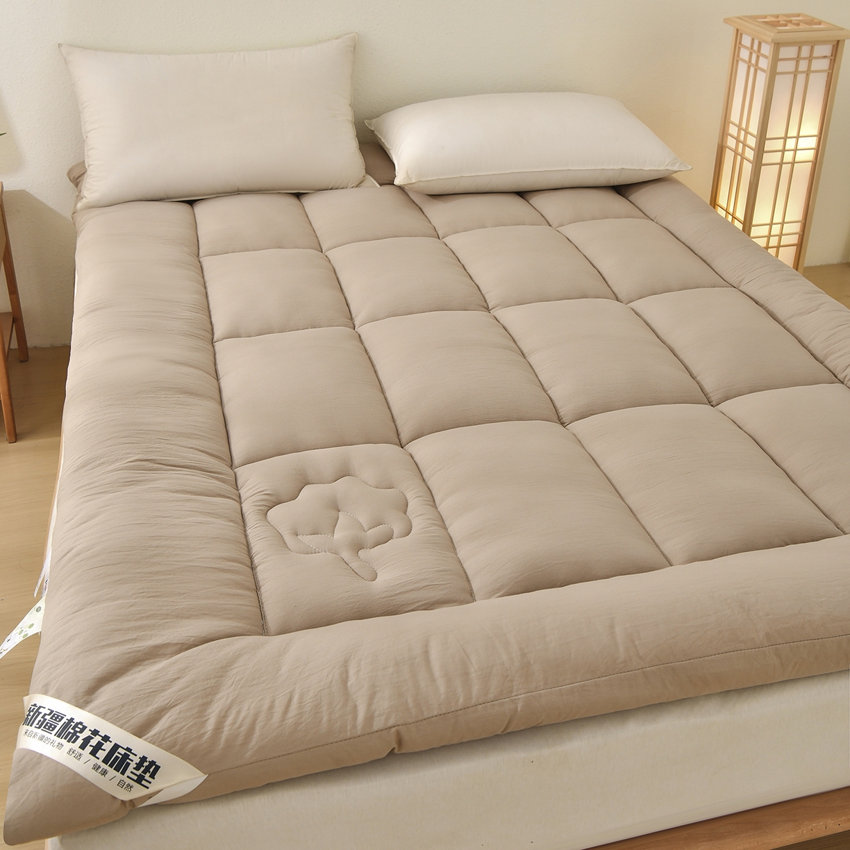 91家纺网 家纺一手货源 找家纺 初相识被业 2025新款新疆棉花床垫学生宿舍床褥子垫被软垫棉花垫子 咖色