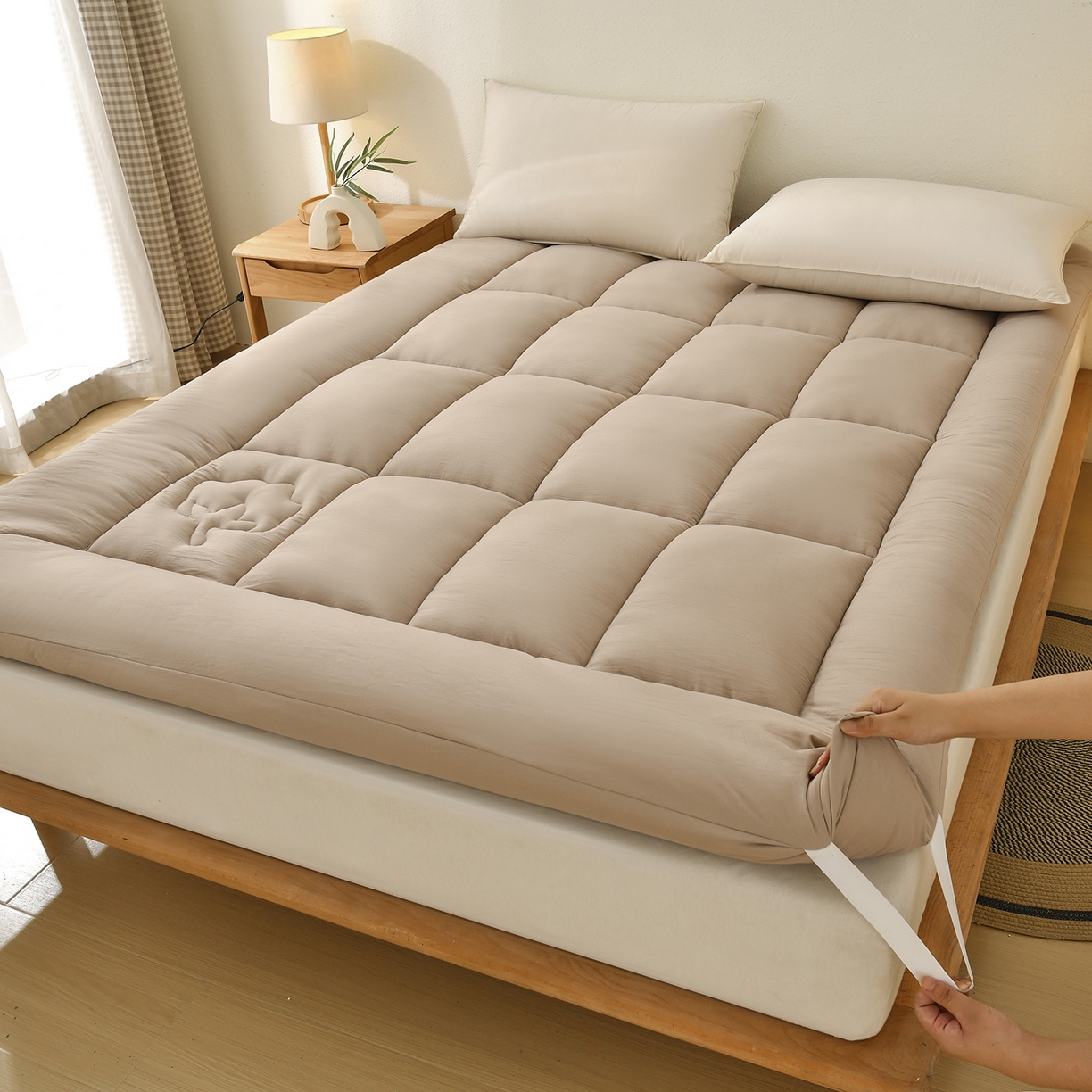 91家纺网 家纺一手货源 找家纺 初相识被业 2025新款新疆棉花床垫学生宿舍床褥子垫被软垫棉花垫子 咖色