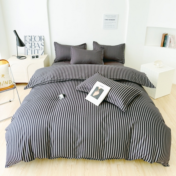 91家纺网 家纺一手货源 找家纺 （总）简冠 2025新款直播热款北欧风亲肤植物羊绒磨毛四件套 