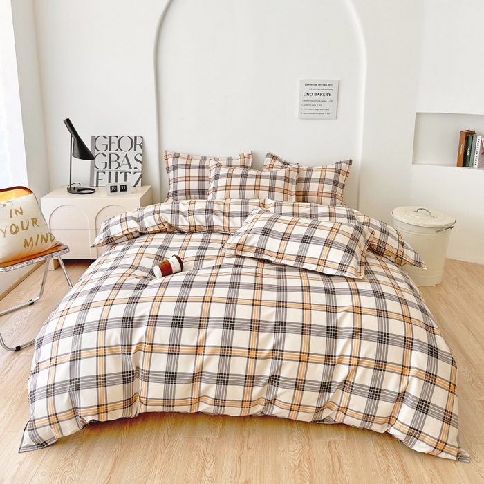 91家纺网 家纺一手货源 找家纺 （总）简冠 2025新款直播热款北欧风亲肤植物羊绒磨毛四件套 