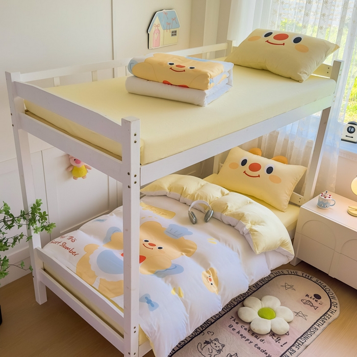 91家纺网 家纺一手货源 找家纺 （总）海岛哥哥 2025新款开学季亲肤舒适超柔云朵棉四件套-学生款大耳朵系列