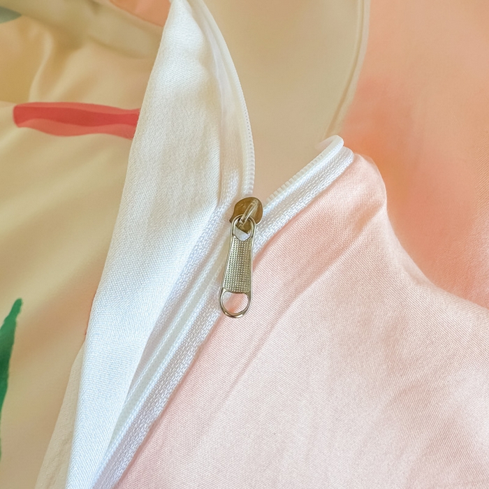 91家纺网 家纺一手货源 找家纺 海岛哥哥 2025新款开学季亲肤舒适超柔云朵棉四件套-学生款大耳朵系列 大耳朵-甜甜圈