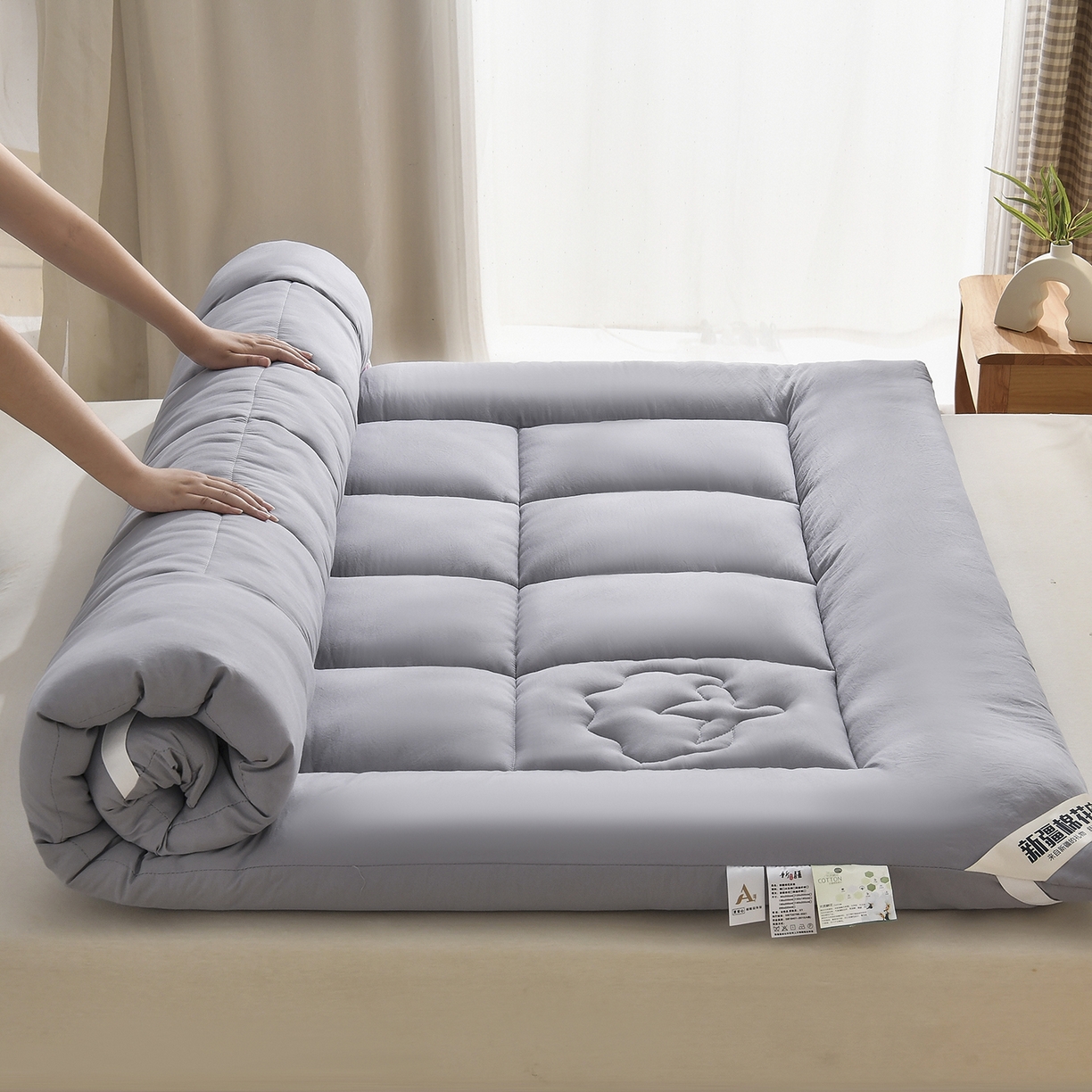 91家纺网 家纺一手货源 找家纺 （总）初相识被业 2025新款新疆棉花床垫学生宿舍床褥子垫被软垫棉花垫子