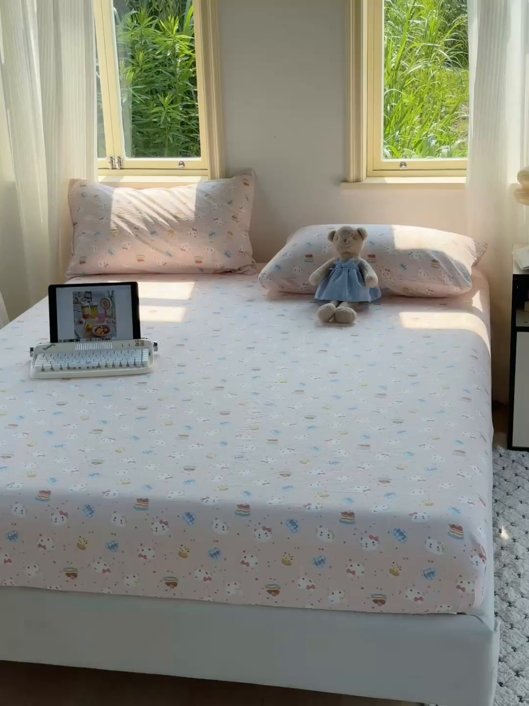 91家纺网 家纺一手货源 找家纺 （总）多品家纺 2025新款超柔云感双层纱水洗棉单品床笠