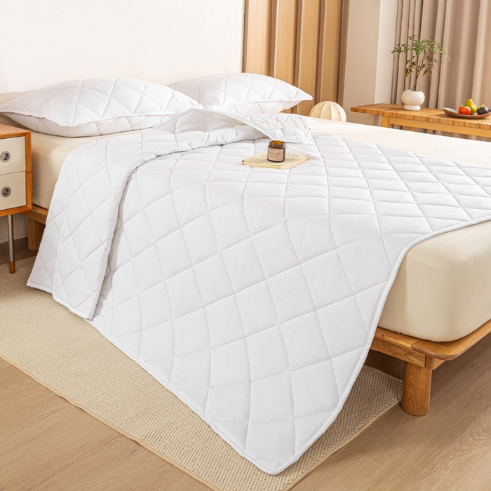 91家纺网 家纺一手货源 找家纺 （总）憨豆家纺 2025新款水洗棉磨毛夹棉床笠四季床垫褥子薄款学生宿舍榻榻米垫被跨境加棉保护垫床护垫