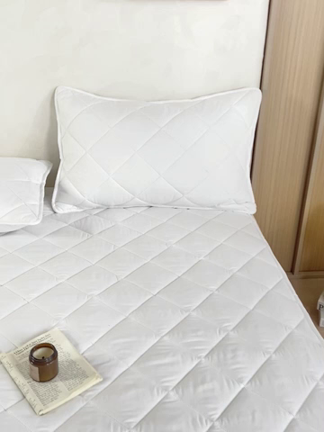 91家纺网 家纺一手货源 找家纺 （总）憨豆家纺 2025新款水洗棉磨毛夹棉床笠四季床垫褥子薄款学生宿舍榻榻米垫被跨境加棉保护垫床护垫