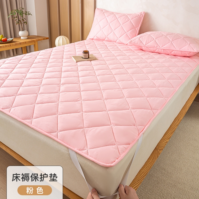 91家纺网 家纺一手货源 找家纺 （总）憨豆家纺 2025新款水洗棉磨毛夹棉床笠四季床垫褥子床护垫薄款学生宿舍榻榻米垫被跨境加棉保护垫