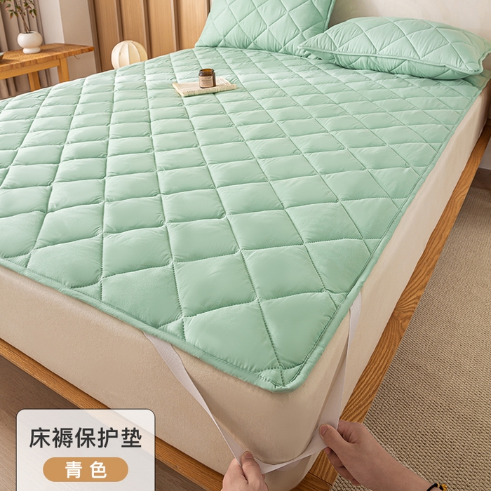 91家纺网 家纺一手货源 找家纺 （总）憨豆家纺 2025新款水洗棉磨毛夹棉床笠四季床垫褥子床护垫薄款学生宿舍榻榻米垫被跨境加棉保护垫