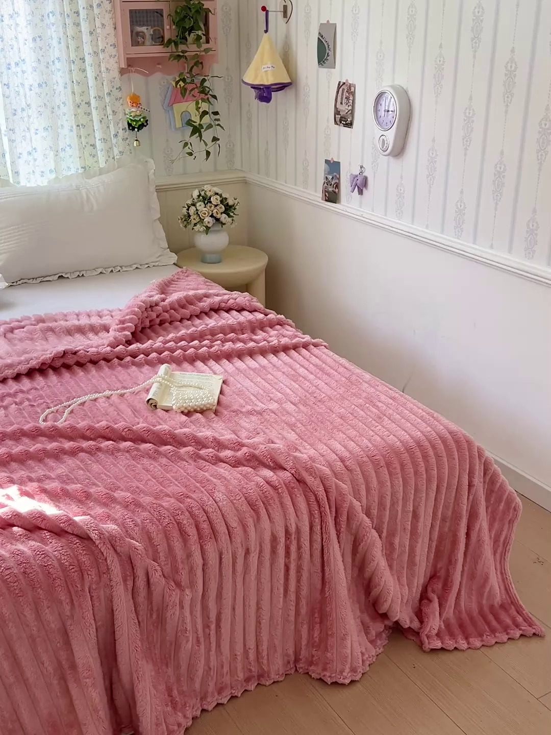 91家纺网 家纺一手货源 找家纺 耀悦家纺 2025新款高克重双面兔兔绒毛毯-柔梦系列一件代发外贸 柔梦-豆沙