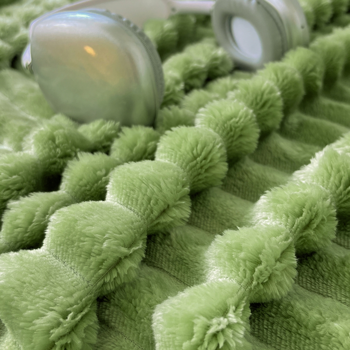 91家纺网 家纺一手货源 找家纺 耀悦家纺 2025新款高克重双面兔兔绒毛毯-柔梦系列一件代发外贸 柔梦-抹茶