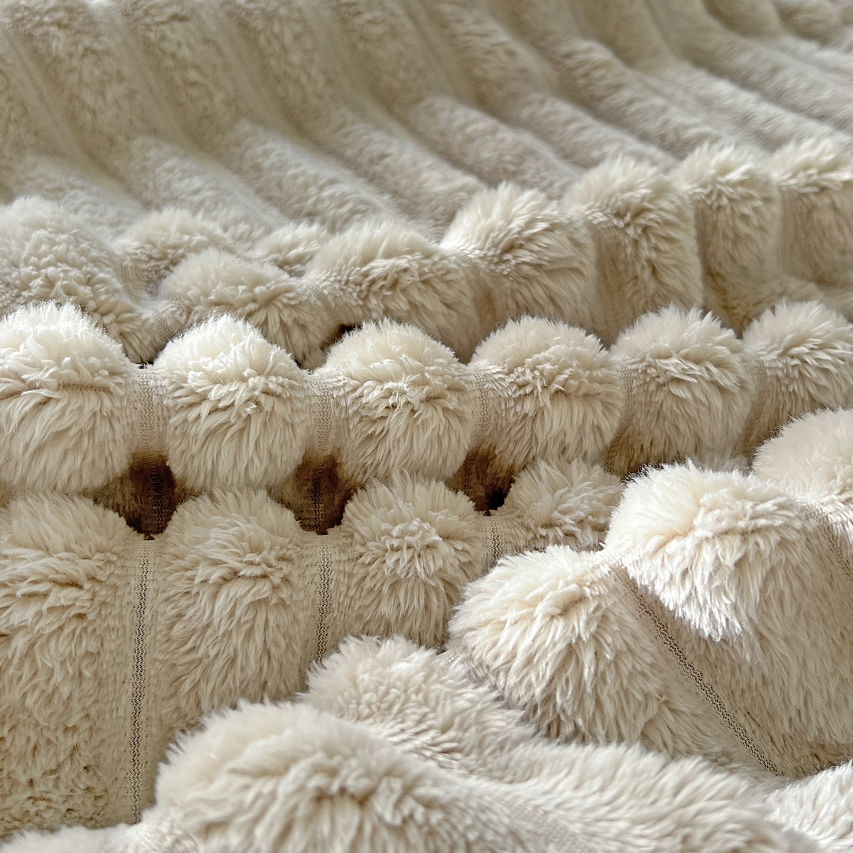 91家纺网 家纺一手货源 找家纺 耀悦家纺 2025新款高克重双面兔兔绒毛毯-柔梦系列一件代发外贸 柔梦-沙漠灰