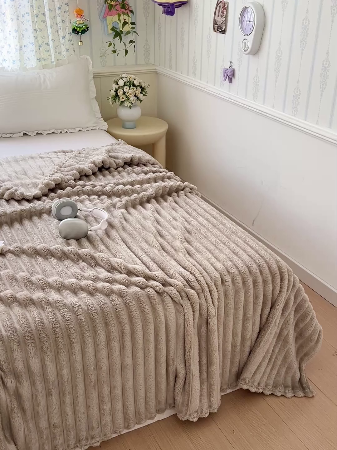 91家纺网 家纺一手货源 找家纺 耀悦家纺 2025新款高克重双面兔兔绒毛毯-柔梦系列一件代发外贸 柔梦-沙漠灰