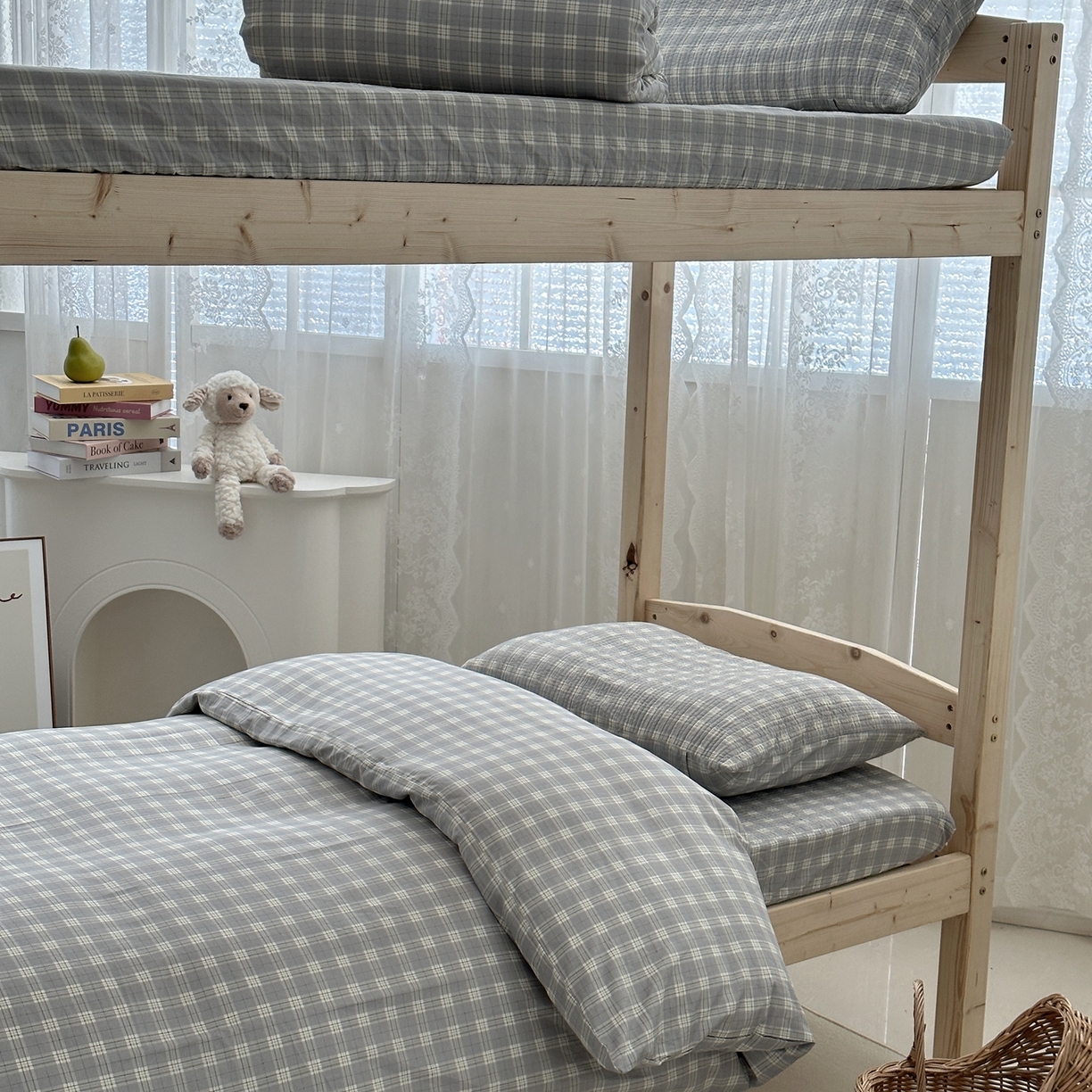 91家纺网 家纺一手货源 找家纺 佰织鑫家居 2025新款独家原创-学生季纯棉夹棉床笠三件套 灰格