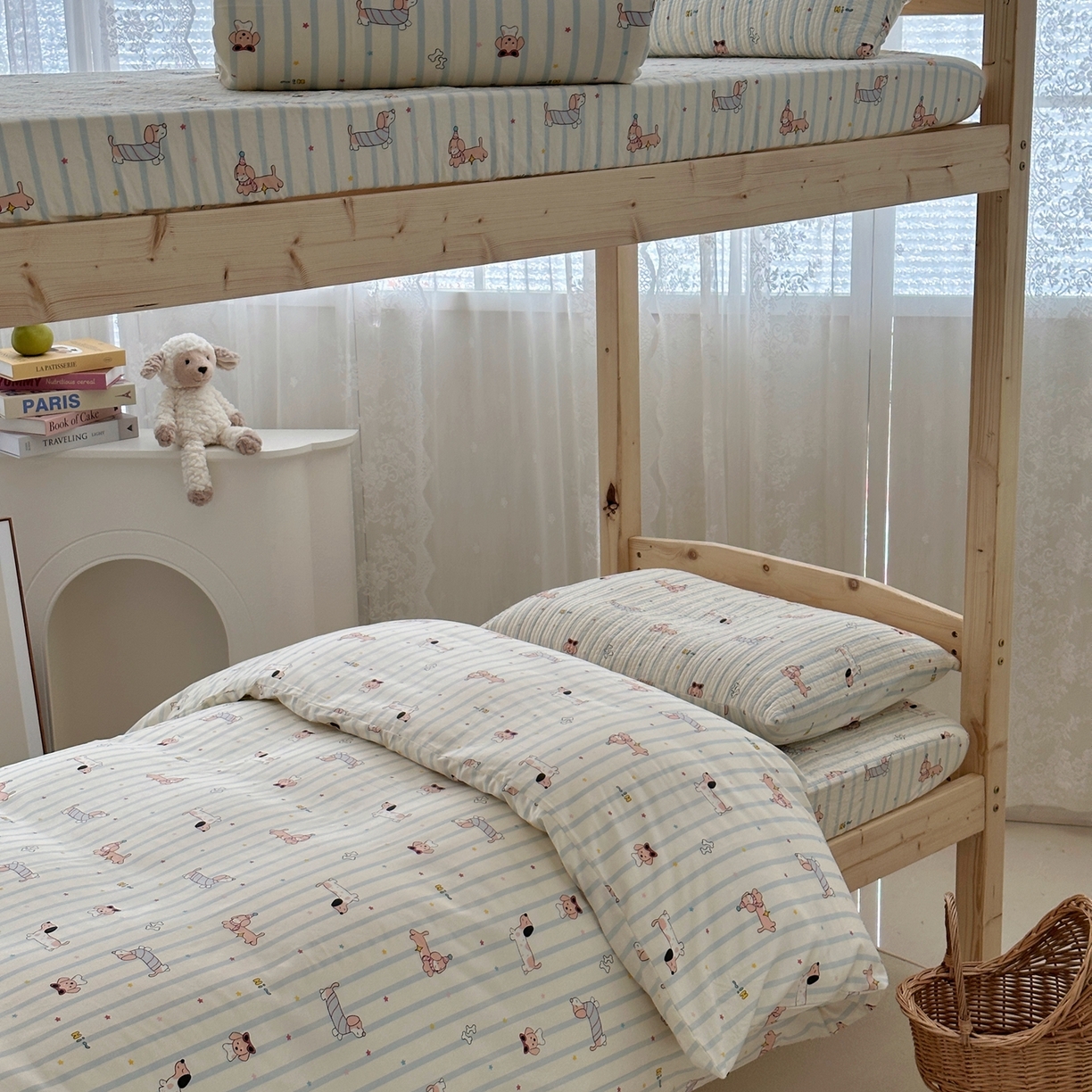 91家纺网 家纺一手货源 找家纺 佰织鑫家居 2025新款独家原创-学生季纯棉夹棉床笠三件套 旺仔