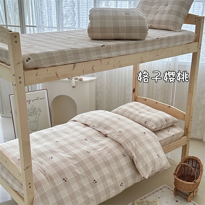 91家纺网 家纺一手货源 找家纺 （总）佰织鑫家居 2025新款独家原创-学生季纯棉夹棉床笠三件套