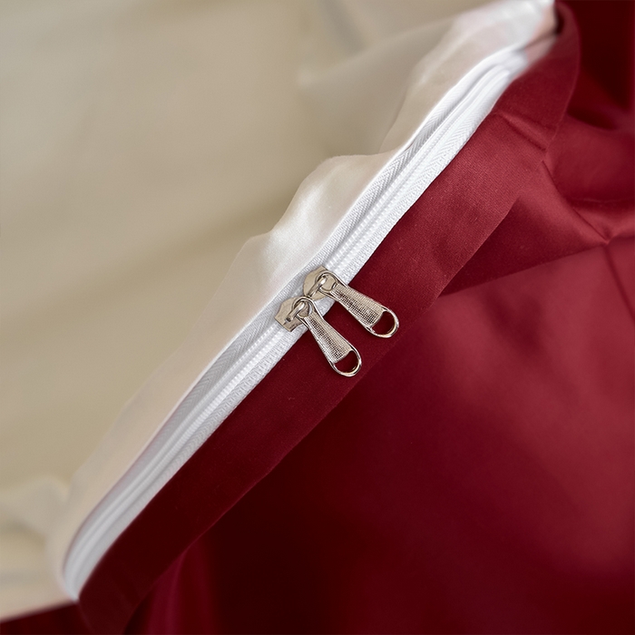 91家纺网 家纺一手货源 找家纺 618家纺 2025新款全棉60S100支纯棉长绒棉四件套-樱桃 樱桃红