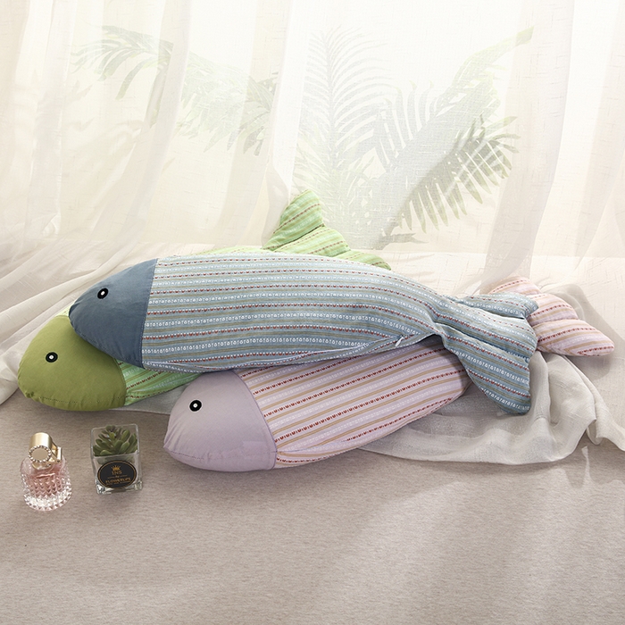 91家纺网 家纺一手货源 找家纺 明星枕业 2025新款全棉纯棉水洗棉年年有鱼荞麦壳枕头 枕头枕芯 组合图仅供参考 30x60+-2cm/只