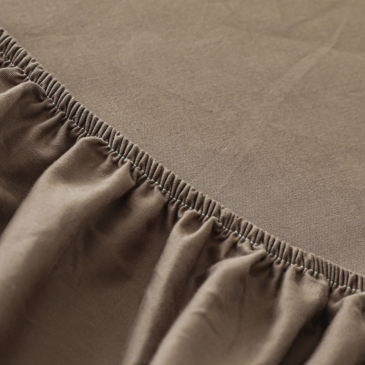 91家纺网 家纺一手货源 找家纺 眠博士 2025新款轻奢简约40s全棉纯棉纯色单床笠 床笠单件 床笠-春泥