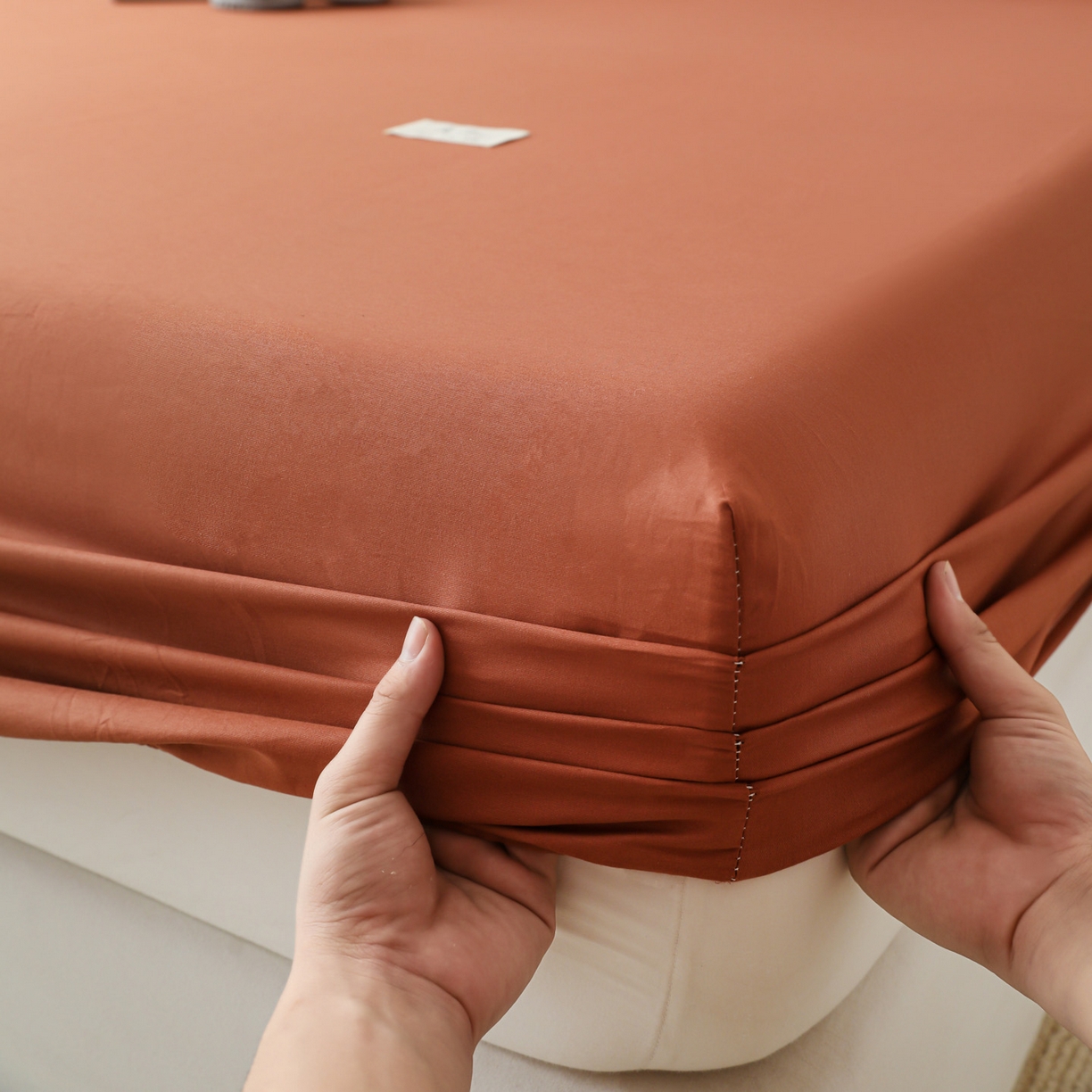 91家纺网 家纺一手货源 找家纺 眠博士 2025新款轻奢简约40s全棉纯棉纯色单床笠 床笠单件 床笠-咖啡色