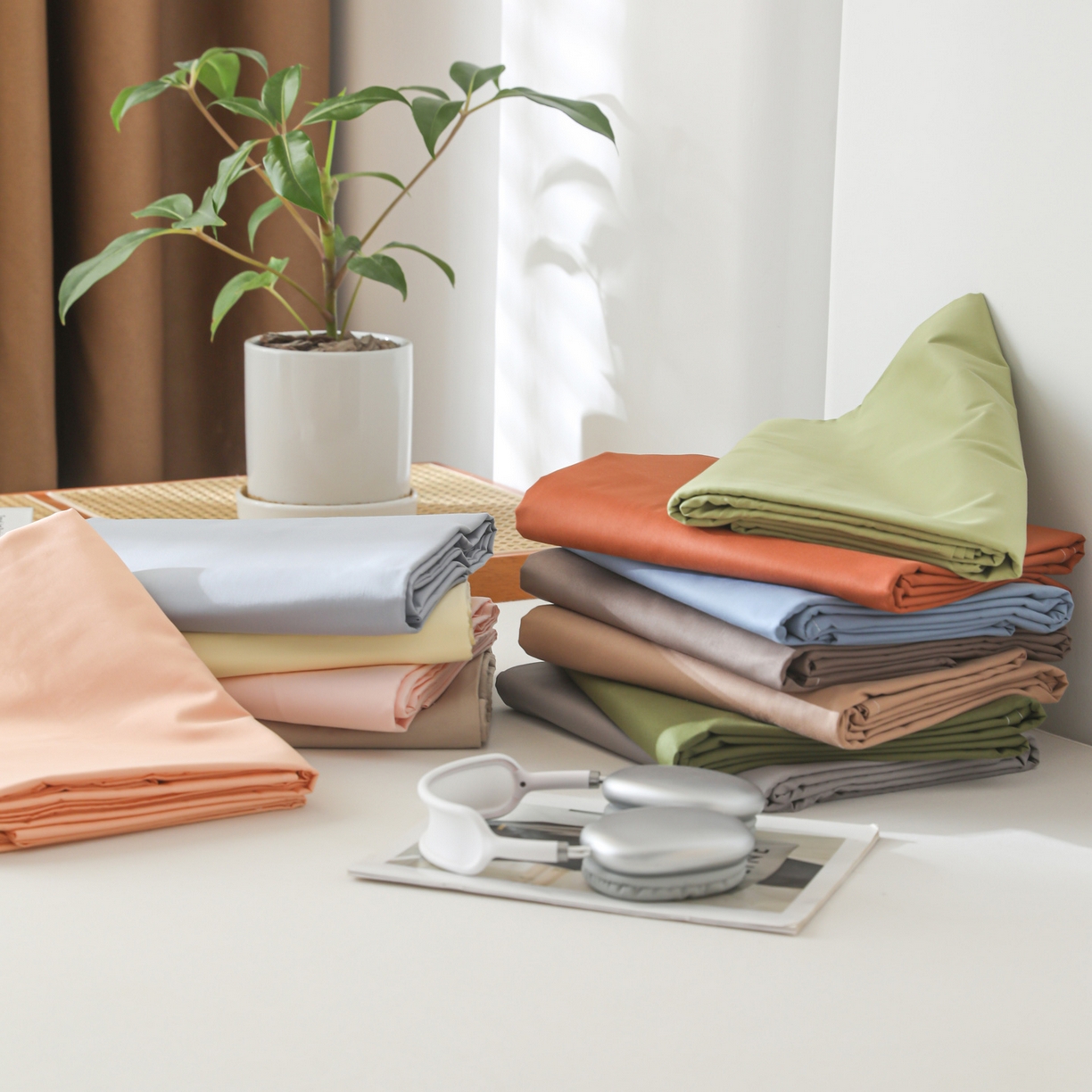 91家纺网 家纺一手货源 找家纺 （总）眠博士 2025新款轻奢简约40s全棉纯棉纯色单床单 床单单件