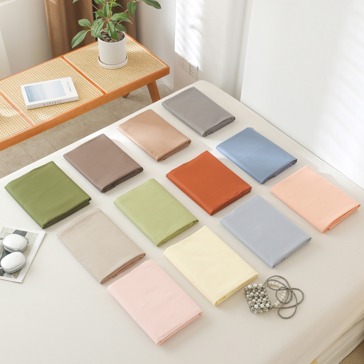 91家纺网 家纺一手货源 找家纺 （总）眠博士 2025新款轻奢简约40s全棉纯棉纯色单床单 床单单件