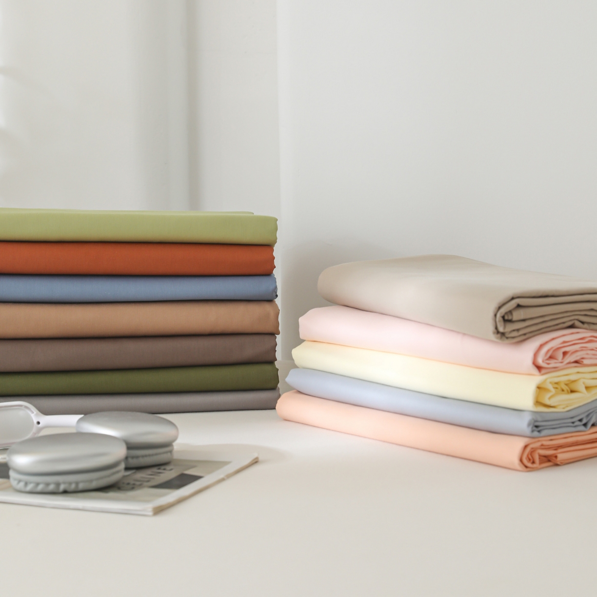 91家纺网 家纺一手货源 找家纺 眠博士 2025新款轻奢简约40s全棉纯棉纯色单床单 床单单件 组合图仅供展示