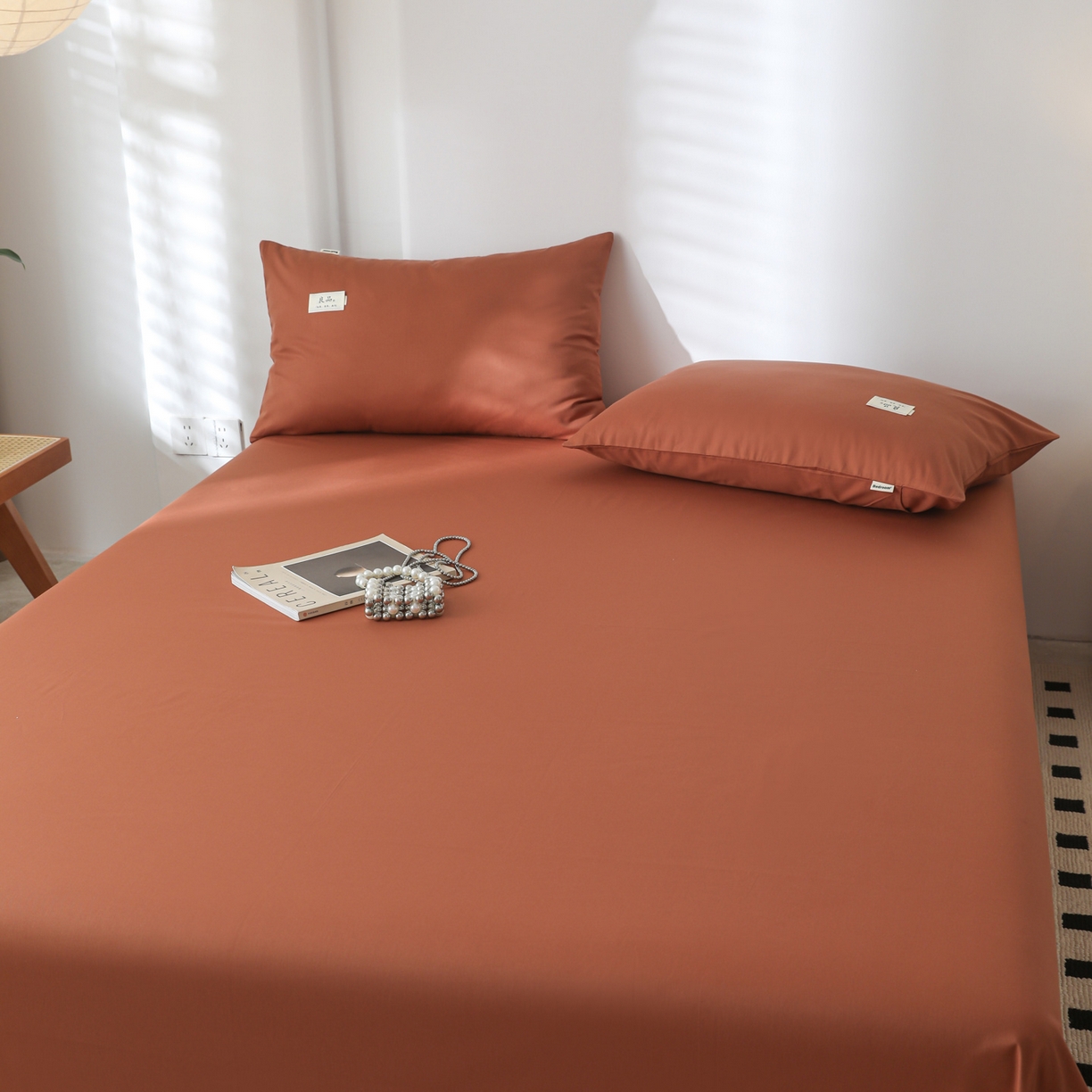 91家纺网 家纺一手货源 找家纺 眠博士 2025新款轻奢简约40s全棉纯棉纯色单床单 床单单件 40支床单-咖啡色