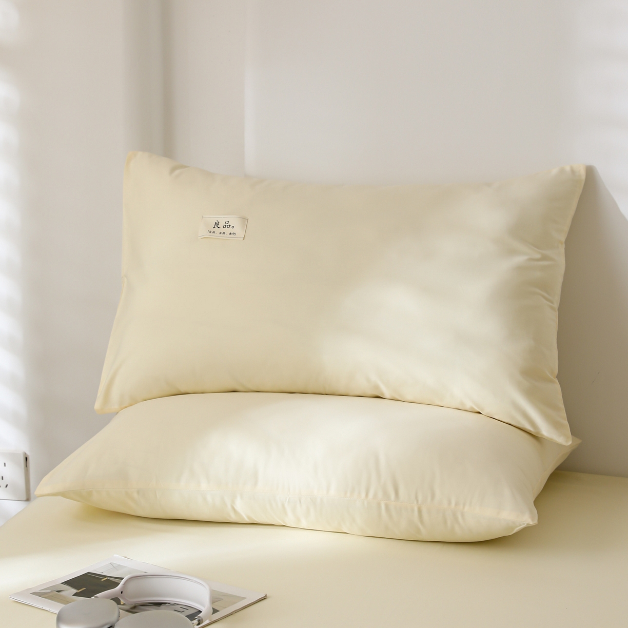 91家纺网 家纺一手货源 找家纺 眠博士 2025新款轻奢简约40s全棉纯棉纯色单床单 床单单件 40支床单-浅黄