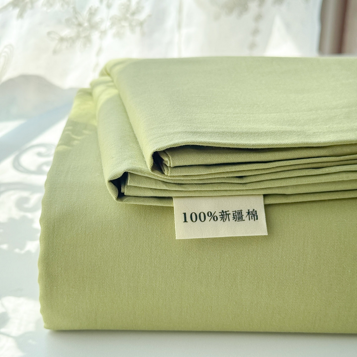 91家纺网 家纺一手货源 找家纺 眠博士 2025新款轻奢简约40s全棉纯棉纯色单床单 床单单件 40支床单-浅绿