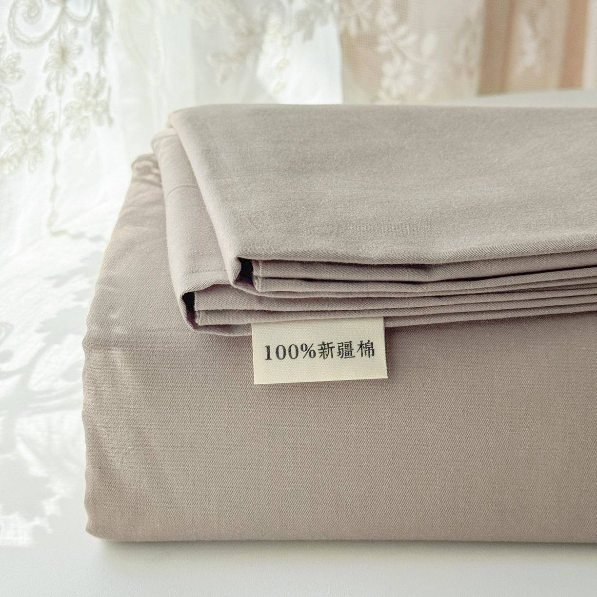 91家纺网 家纺一手货源 找家纺 眠博士 2025新款轻奢简约40s全棉纯棉纯色单床单 床单单件 40支床单-杏色