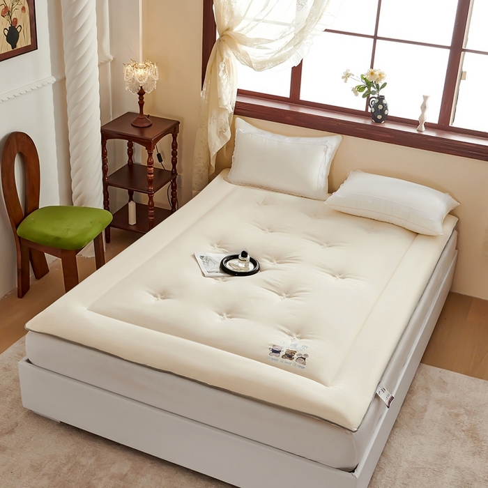 91家纺网 家纺一手货源 找家纺 林希 2025新款保暖软床垫床褥子榻榻米软床垫学生上下铺垫子（小暖垫系列） 白色