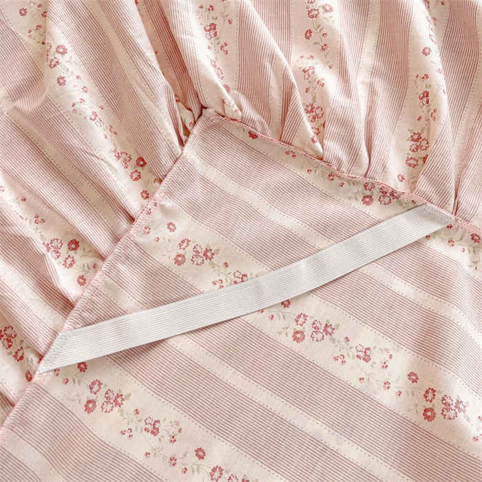 91家纺网 家纺一手货源 找家纺 2025新款韩版全棉公主风床裙单品 多丽粉