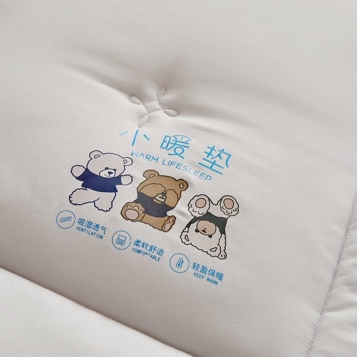 91家纺网 家纺一手货源 找家纺 林希 2025新款保暖软床垫床褥子榻榻米软床垫学生上下铺垫子（小暖垫系列） 灰色