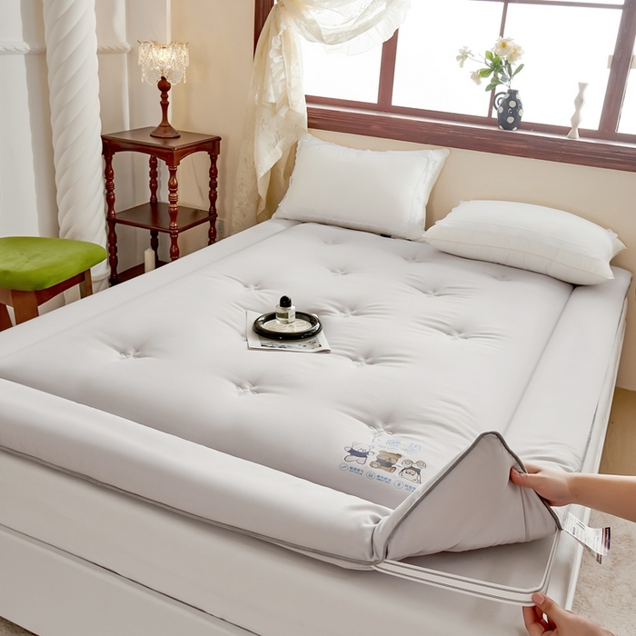 91家纺网 家纺一手货源 找家纺 林希 2025新款保暖软床垫床褥子榻榻米软床垫学生上下铺垫子（小暖垫系列） 灰色