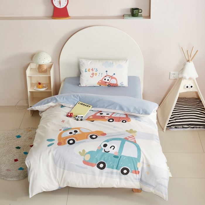 91家纺网 家纺一手货源 找家纺 （总）荷马之梦 2025新款童画系列—A类全棉40s数码印花原创大版卡通幼儿园套件