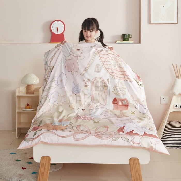 91家纺网 家纺一手货源 找家纺 （总）荷马之梦 2025新款梦境系列—全棉40s数码印花原创手绘大版定位儿童幼儿园套件