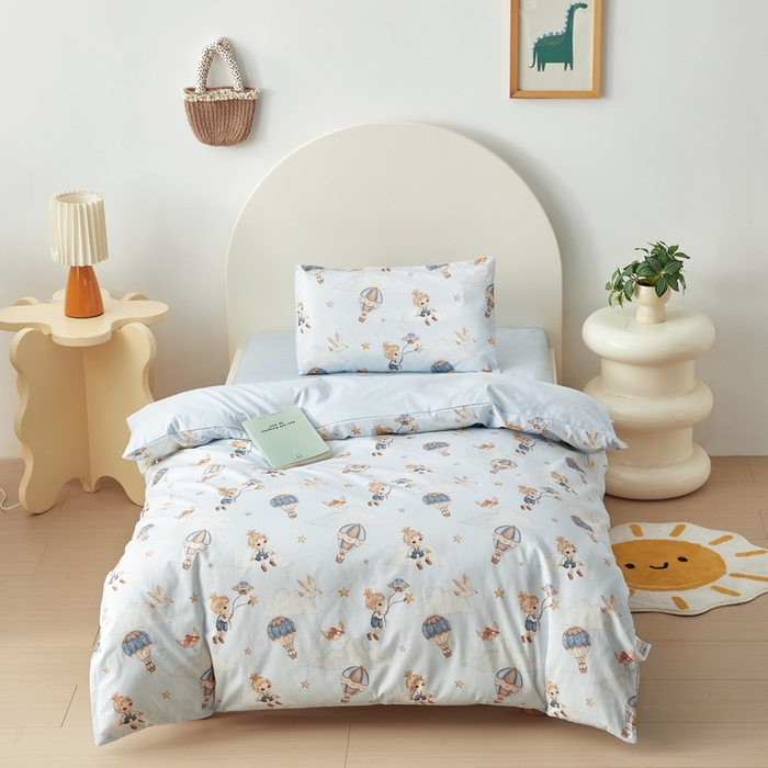 91家纺网 家纺一手货源 找家纺 荷马之梦 2025新款梦境系列—全棉40s数码印花原创手绘小版儿童幼儿园套件 小王子