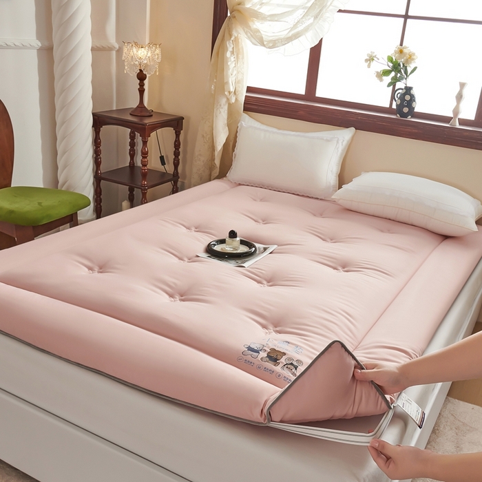 91家纺网 家纺一手货源 找家纺 林希 2025新款保暖软床垫床褥子榻榻米软床垫学生上下铺垫子（小暖垫系列） 粉色