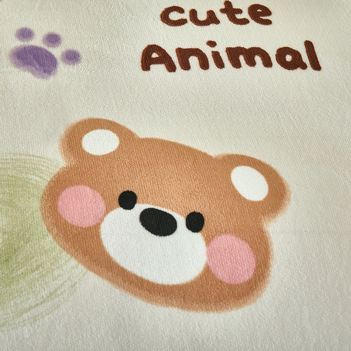 91家纺网 家纺一手货源 找家纺 栩裕 2025新款7斤重牛奶金貂绒印花牛奶绒四件套 可爱熊