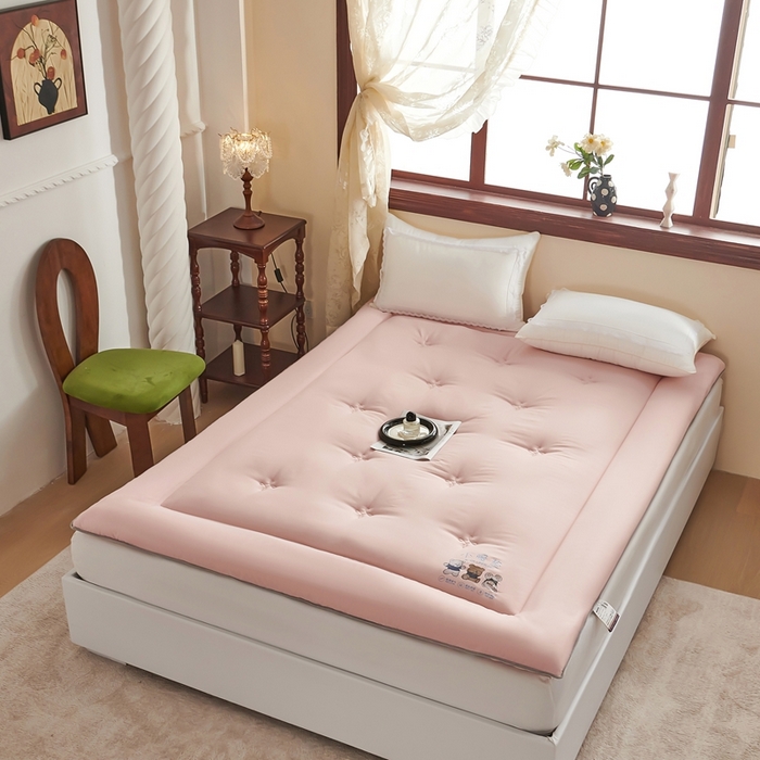 91家纺网 家纺一手货源 找家纺 林希 2025新款保暖软床垫床褥子榻榻米软床垫学生上下铺垫子（小暖垫系列） 粉色