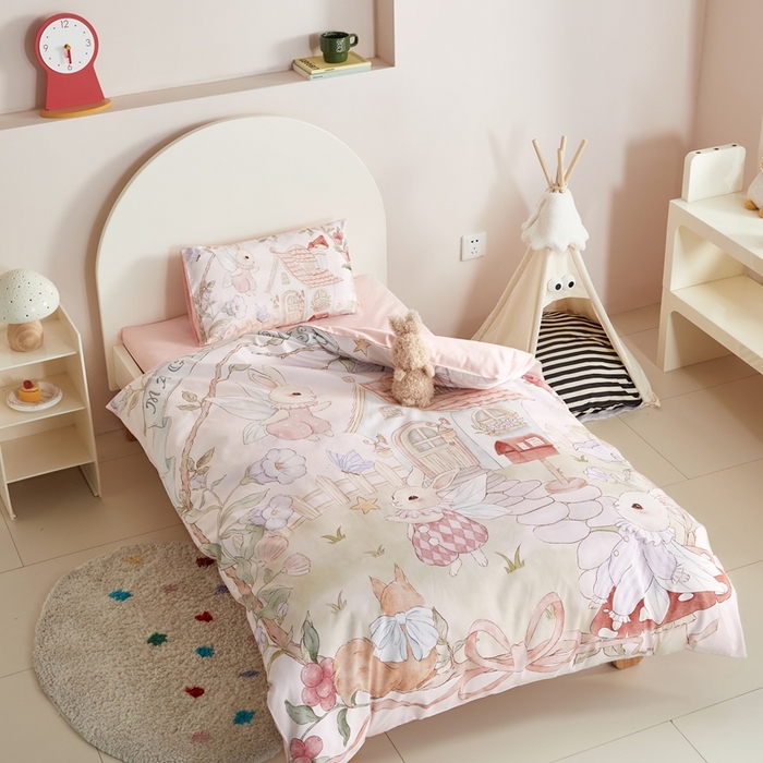 91家纺网 家纺一手货源 找家纺 （总）荷马之梦 2025新款梦境系列—全棉40s数码印花原创手绘大版定位儿童幼儿园套件