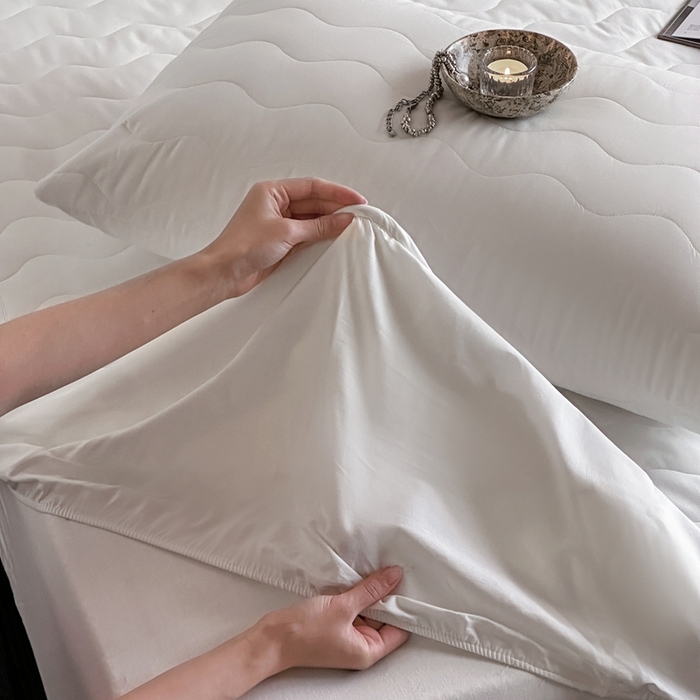 91家纺网 家纺一手货源 找家纺 （总）三味舒屋 2025新款防水全棉夹棉绗缝防水隔尿床笠-安缦