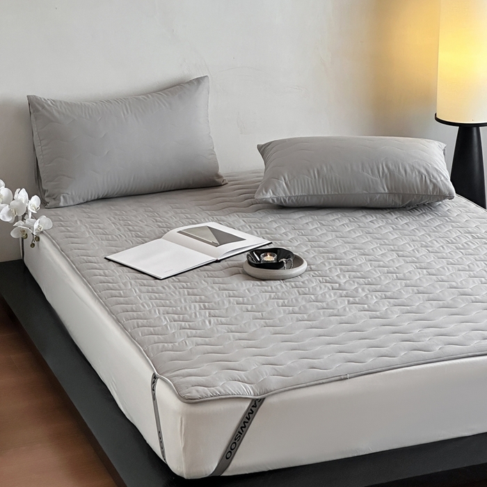 91家纺网 家纺一手货源 找家纺 三味舒屋 2025新款双面全棉软床垫-曼波 曼波灰