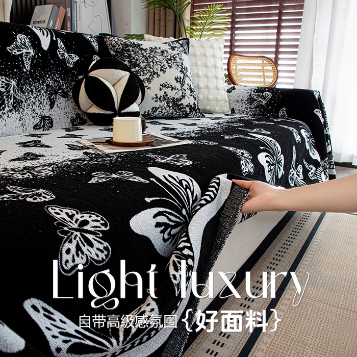 91家纺网 家纺一手货源 找家纺 （总）沐沐家纺 2026新款恋蝶沙发巾