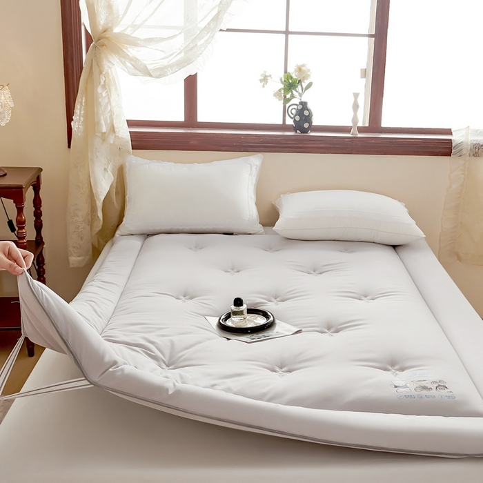 91家纺网 家纺一手货源 找家纺 林希 2025新款保暖软床垫床褥子榻榻米软床垫学生上下铺垫子（小暖垫系列） 灰色