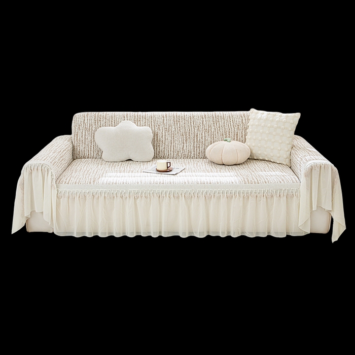 91家纺网 家纺一手货源 找家纺 （总）沐沐家纺 2026春夏新款宛柔裙边沙发巾