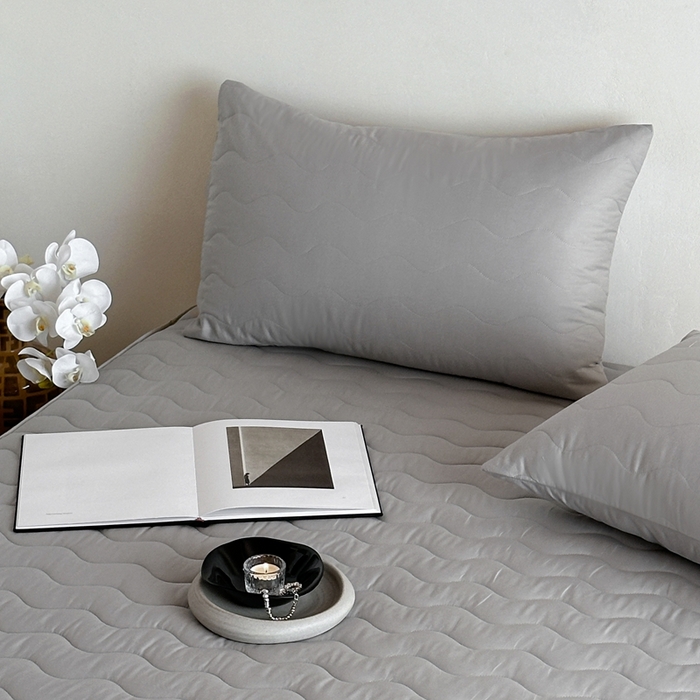 91家纺网 家纺一手货源 找家纺 三味舒屋 2025新款双面全棉软床垫-曼波 曼波灰