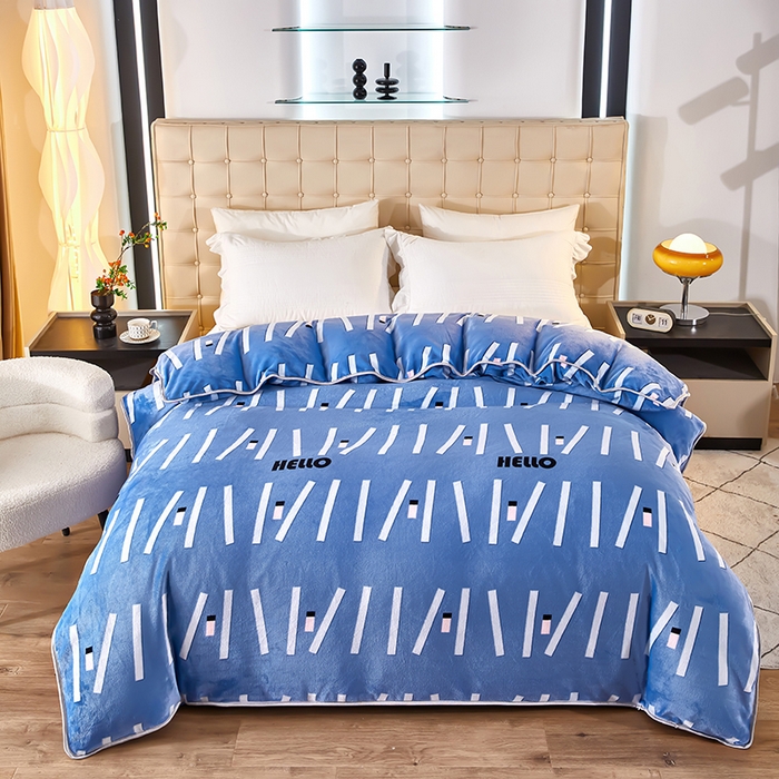 91家纺网 家纺一手货源 找家纺 栩裕 2025新款7斤重牛奶金貂绒印花牛奶绒四件套 接力棒